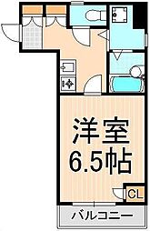 イストワールジュネス 1Kの間取図画像