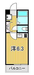 Dino ワンルームの間取図画像