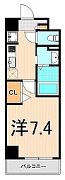 グリシーヌ 1Kの間取図画像