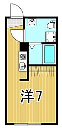 フィオーネ亀有 ワンルームの間取図画像