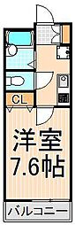 ルネス・K 1Kの間取図画像
