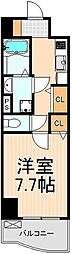 プラシード 1Kの間取図画像