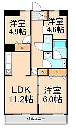 ルミエール西綾瀬 3LDKの間取図画像