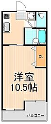 サンステージ竹ノ塚 1Kの間取図画像