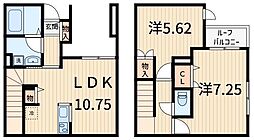 モンシャン 2DKの間取図画像
