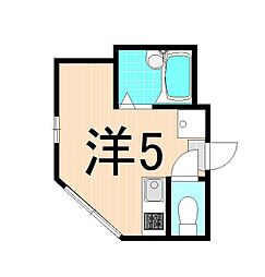 Cosmos20 ワンルームの間取図画像