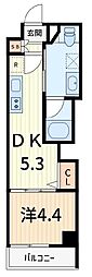 ガリシア北綾瀬II 1DKの間取図画像