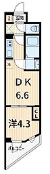 オーガスタレジデンス北綾瀬 1DKの間取図画像