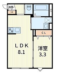 robot home 東綾瀬 1LDKの間取図画像