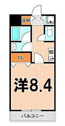 セ・パラン210 1Kの間取図画像