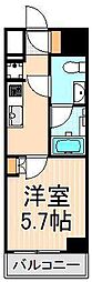 Risingplace綾瀬二番館 1Kの間取図画像