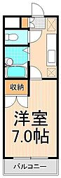 ミヤマエ弐番館 1Kの間取図画像