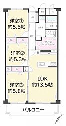 間取図画像 3LDK