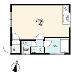 スパさくら ワンルームの間取り