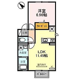 フローレンスさがら 1LDKの間取図画像
