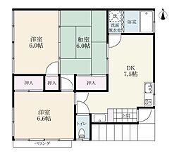 一本松アパート 3DKの間取図画像