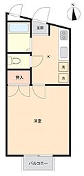 ライベストコート仙台III 1Kの間取り