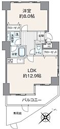 ライオンズマンション津田沼 1LDKの間取図画像