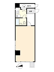 チサンマンション心斎橋 1Kの間取図画像