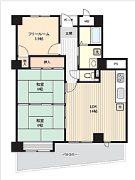 間取図画像 2SLDK