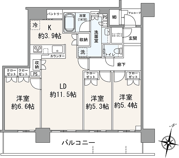 間取りを拡大表示