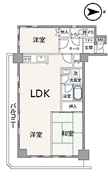 スカール市ヶ尾 2LDKの間取図画像