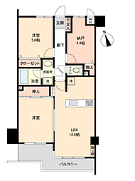 ライオンズマンション三郷第5 2SLDKの間取図画像
