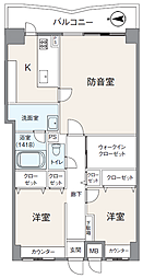アパガーデンコート京都駅前 2LDKの間取図画像