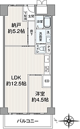 野田パークマンション 1SLDKの間取図画像