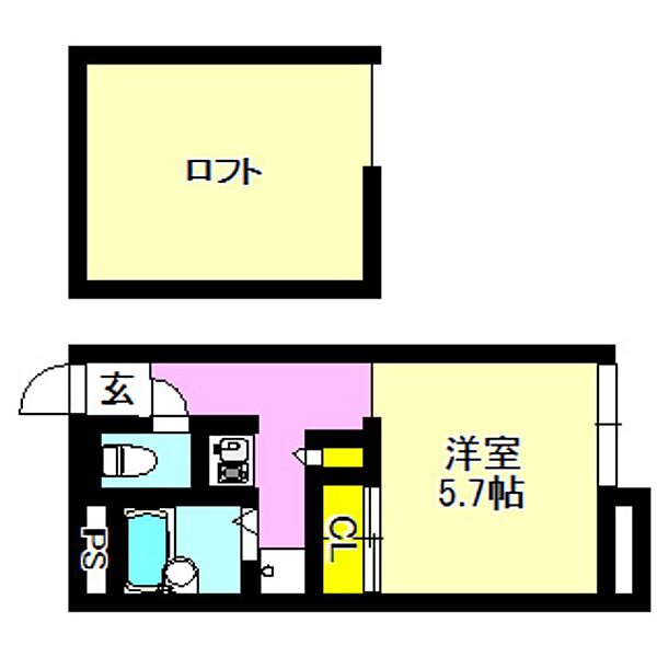 ロビンソンハイツ大島 203｜群馬県前橋市天川大島町3丁目(賃貸アパート1K・2階・20.28㎡)の写真 その2