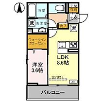 Ｄ－ＲＯＯＭ南町3丁目 302 ｜ 群馬県前橋市南町3丁目（賃貸アパート1LDK・3階・33.56㎡） その2