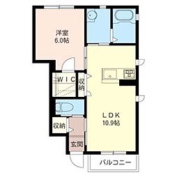アンダルシア 1LDKの間取図画像