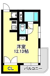 ベルコート松並木 ワンルームの間取図画像