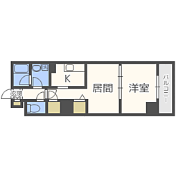 ビッグパレス南6条 1LDKの間取図画像