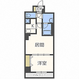 ビッグパレス南5条 1LDKの間取図画像