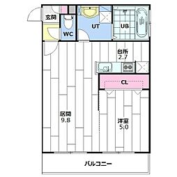 ANGEROSE 1LDKの間取図画像
