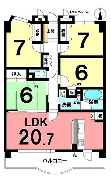間取りを拡大表示