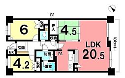 パークシティ江南四番街 3LDKの間取図画像