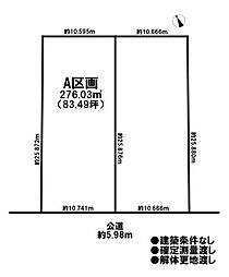 売土地 規制緩和区域 全2区画 A区画
