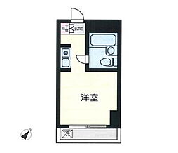 ラ・レジダンス・ド・タクマ ワンルームの間取図画像