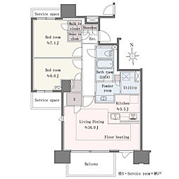 間取図画像 2SLDK