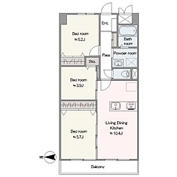 間取図画像 3LDK