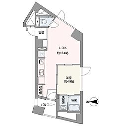 トゥールブランシュ麻布 1LDKの間取図画像