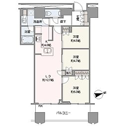 富久クロスコンフォートタワー 3LDKの間取図画像