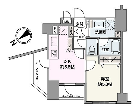 1DK 間取り