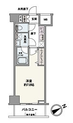 MAINSTAGE水天宮前 1Kの間取図画像