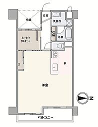 マイキャッスル両国エクセレントステージ ワンルームの間取図画像