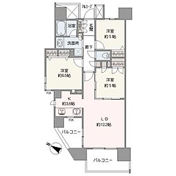 クリオ府中 3LDKの間取図画像