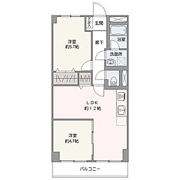 日生住宅小金井マンション 2LDKの間取図画像