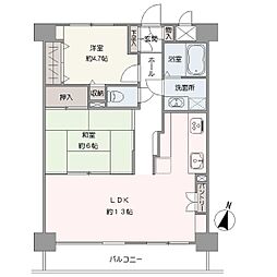 ハイホーム立川 2LDKの間取図画像